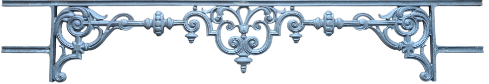 garde-corps, barre d'appui, appui de fenêtre, balustrade, en fonte moulée et fer forgé_LOISELET_FD